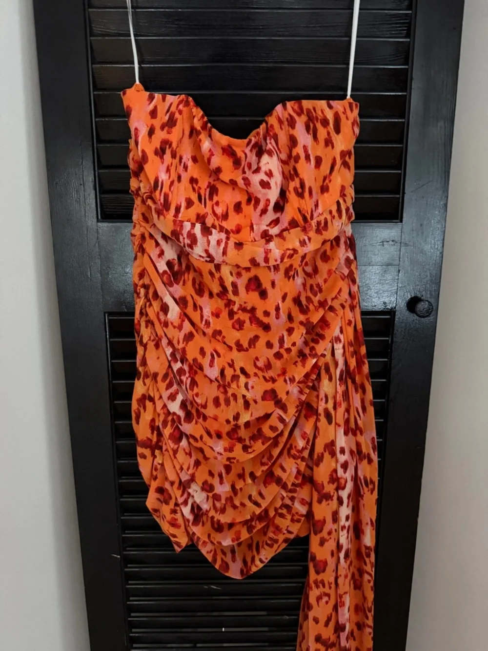 NWT Love & Lemonade Orange Leopard Mini Dress Size XL - Picture 4 of 10